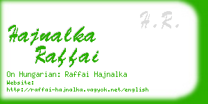 hajnalka raffai business card